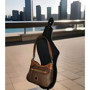 NWT! Dooney & Bourke Embossed Lizard SM Hobo Shoulder Bag Chestnut 10x8x4 $298